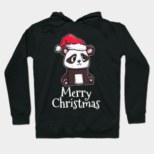 Merry Christmas Panda Bear Santas Hat Panda Hoodie